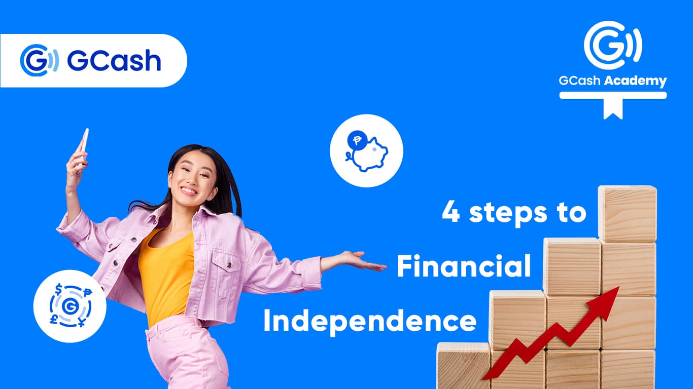 A step-by-step representation of achieving financial independence